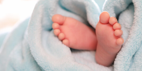 Newborn baby feet