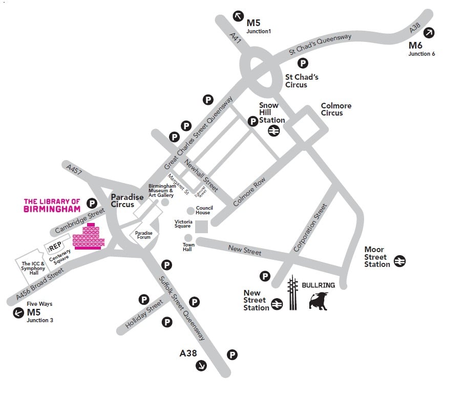 Birmingham City Centre map